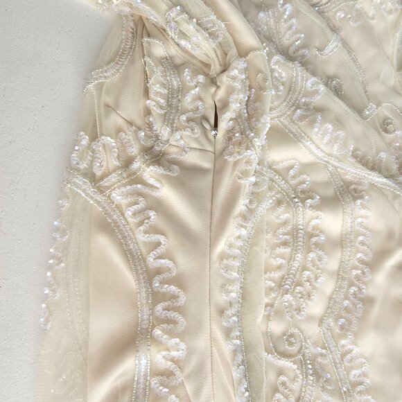 Pisarro Nights Beaded Cocktail/ Wedding/Holiday  Dress Size 6 - Picture 12 of 15